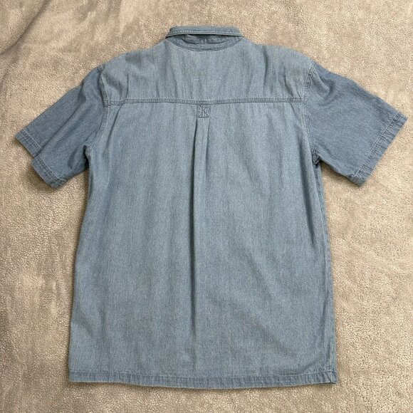 Vtg Bay Beauty Women's Las Vegas Denim Button Up Shirt Shoulder Pads XXL Blue - Picture 4 of 9